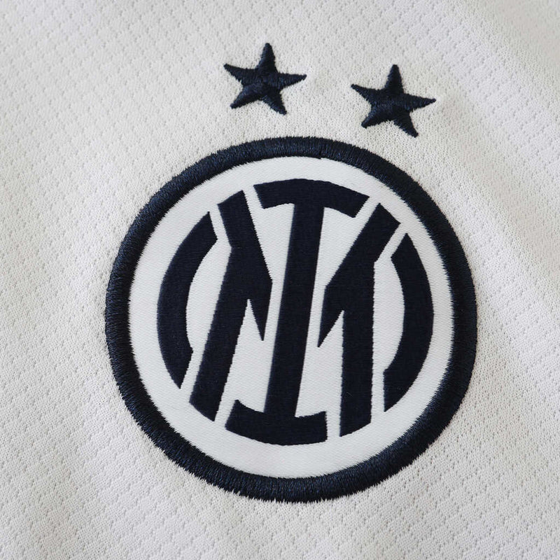 Camiseta y pantalón corto para niños del Inter de Milán (temporada 2024/25) - Blanco