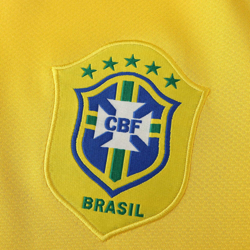 Camiseta retro de local de la selección brasileña 2006 para hombre - Amarilla
