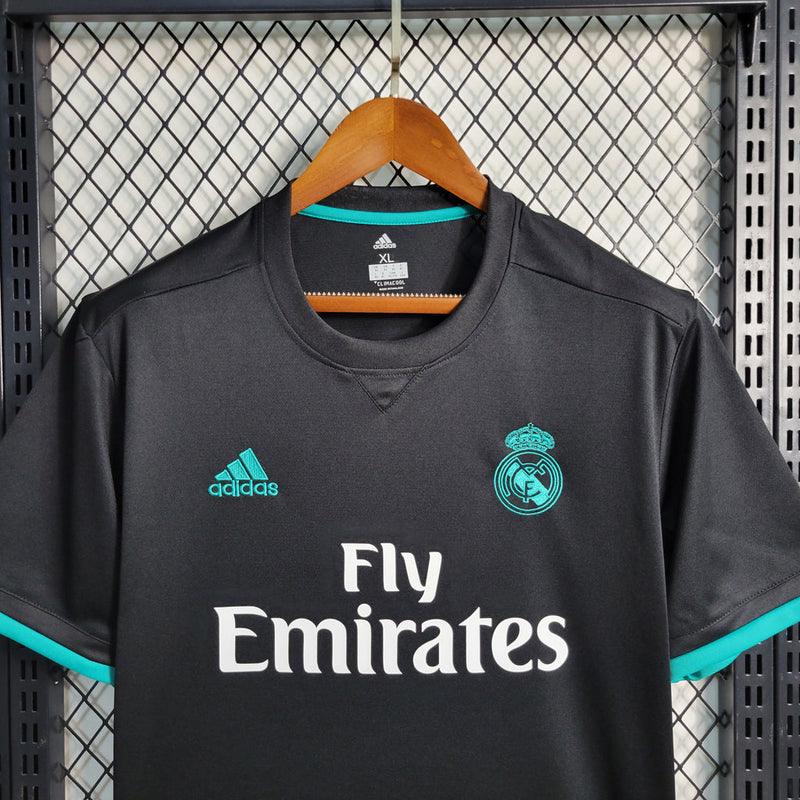 Camiseta retro de aficionado Adidas del Real Madrid II 17/18 para hombre - Azul marino