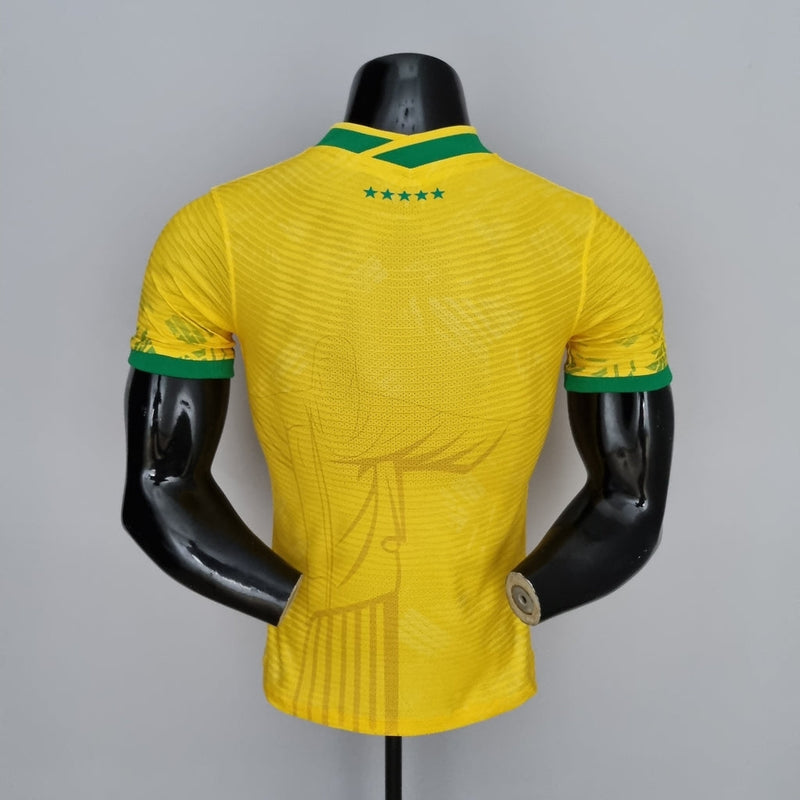 Camiseta Nike de jugador del Cristo Redentor de la selección brasileña, edición especial, para hombre, color amarillo