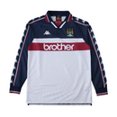 Camiseta retro de manga larga para aficionado del Manchester City 97/98 para hombre