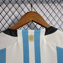 Camiseta de la Selección Argentina Tres Estrellas - Campeón 2022 Adidas Fan para hombre - Azul y blanco