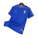 Camiseta retro de la selección nacional de Brasil 1998 - Brasil Reserva Visitante II Hombre - Azul