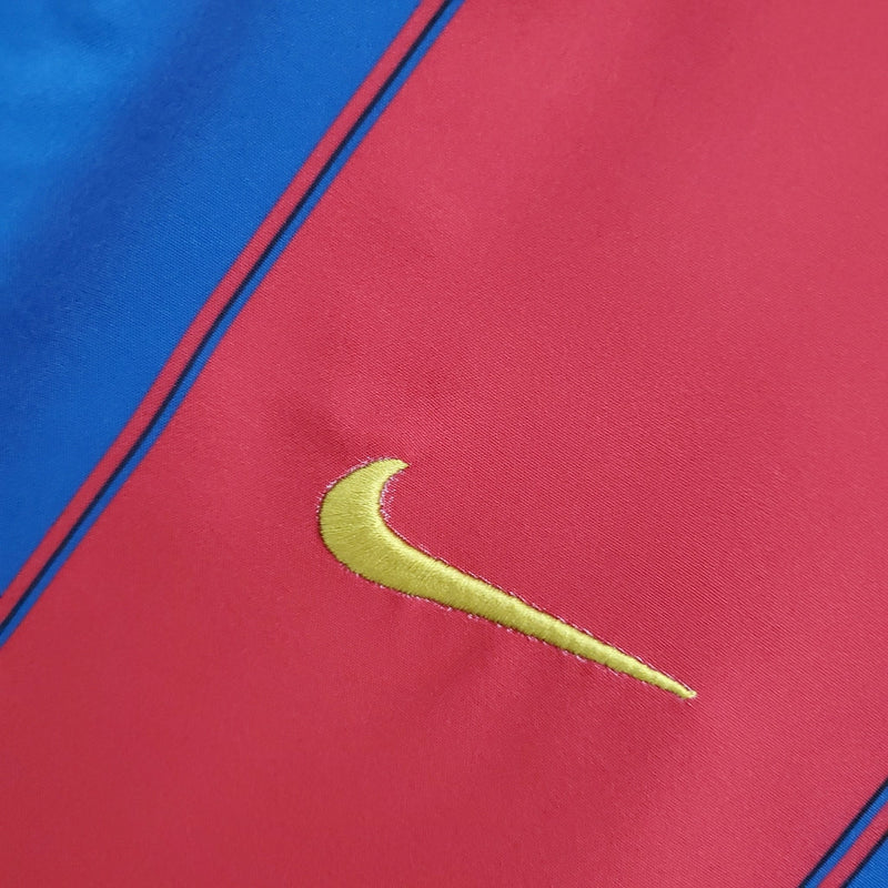 Camiseta retro del Barcelona I 03/04 Nike Fan para hombre - Azul rey y rojo