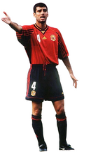 Camiseta retro de aficionado de la selección españa de 1998 - Hombre - Roja