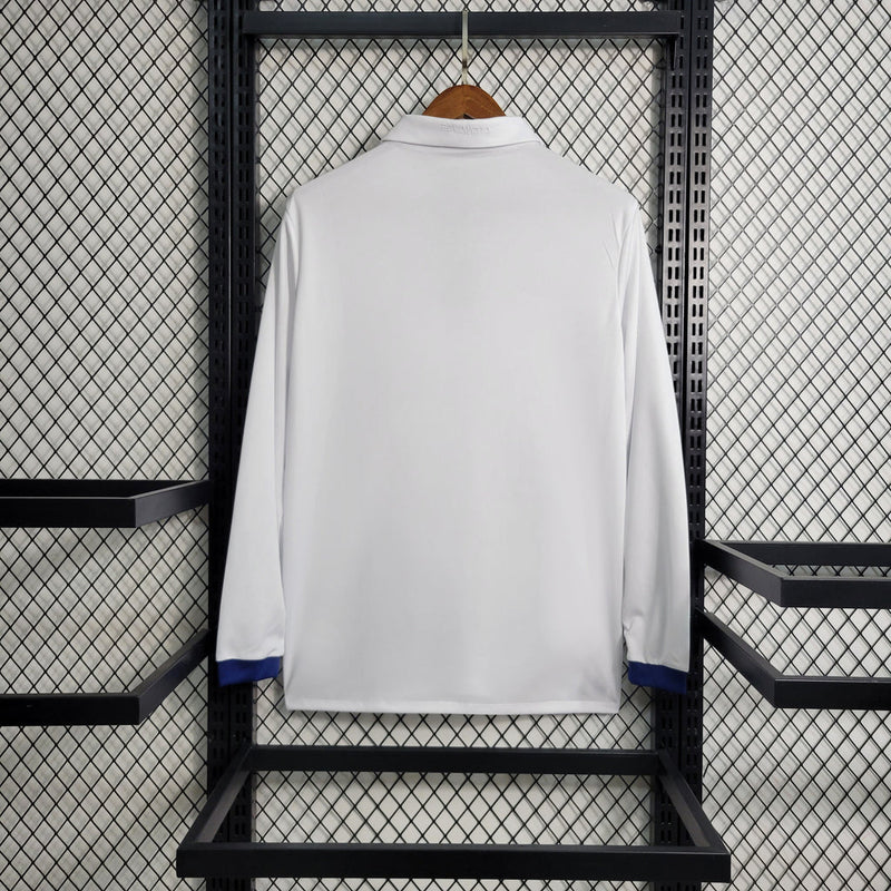 Camiseta de manga larga para aficionado del Real Madrid 16/17 para hombre - Blanca