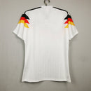 Camiseta retro de la selección nacional de Alemania (1990) para aficionados de Adidas, color blanco