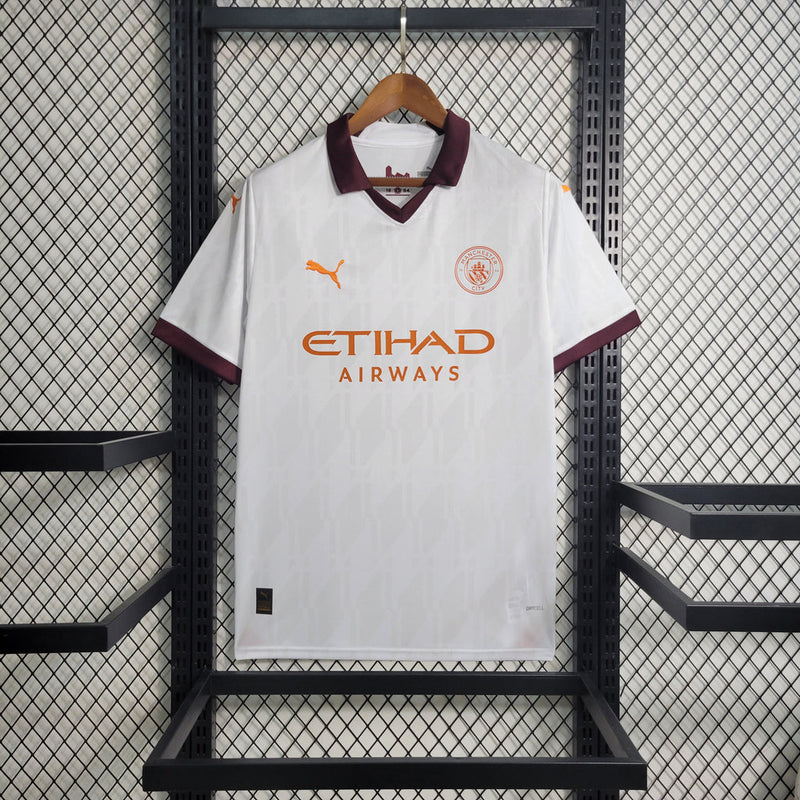 Camiseta de aficionado Puma del Manchester City Away II 23/24 para hombre - Beige