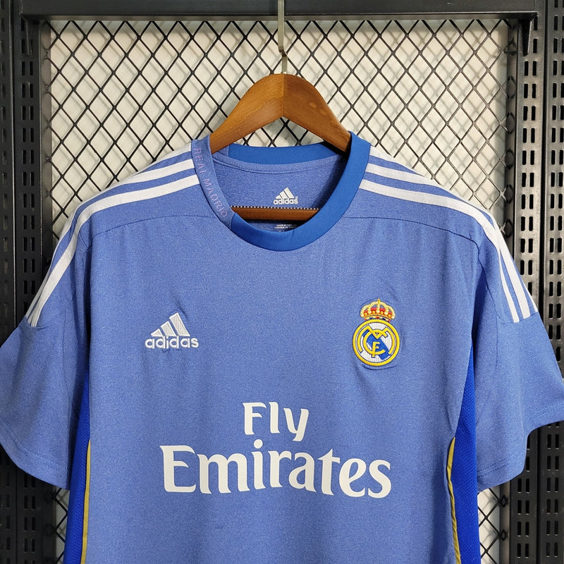 Camiseta retro de aficionado Adidas del Real Madrid II 13/14 para hombre - Azul