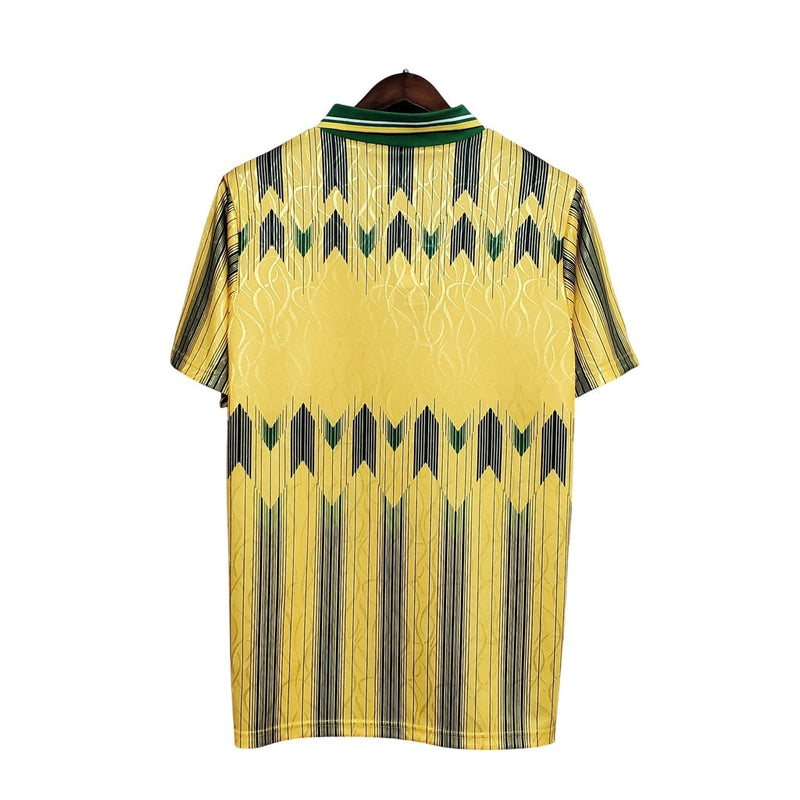 Camiseta retro de visitante del Celtic II 91/92 para hombre - Amarilla