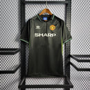 Camiseta retro de aficionado del Manchester United (local, temporada 98/99), para hombre, color negro