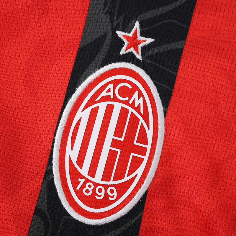 Camiseta y pantalón corto local del Milan para niños 25/26 - Rojo/Negro