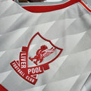 Camiseta retro de aficionado Adidas del Liverpool (visitante) 89/91 para hombre, gris