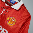 Camiseta retro de aficionado del Manchester United Home I 92/94 para hombre - Roja