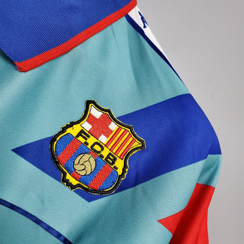 Camiseta retro de visitante del Barcelona 92/95 de Kappa para hombre - Azul