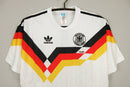 Camiseta retro de la selección nacional de Alemania (1990) para aficionados de Adidas, color blanco