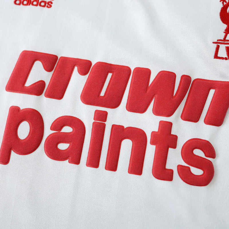 Camiseta retro de aficionado del Liverpool Away II 85/87 para hombre - Blanca