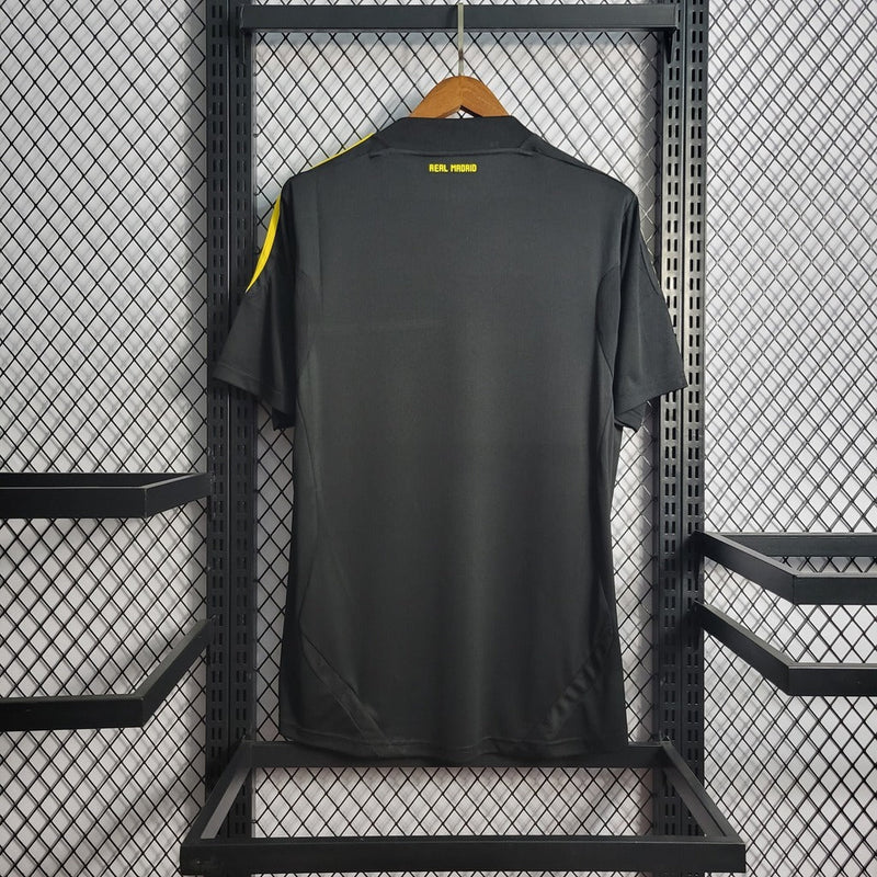 Camiseta retro de portero Adidas Real Madrid II para hombre, 11/12, color negro