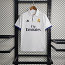 Camiseta retro Adidas del Real Madrid I 16/17 para hombre - Blanca