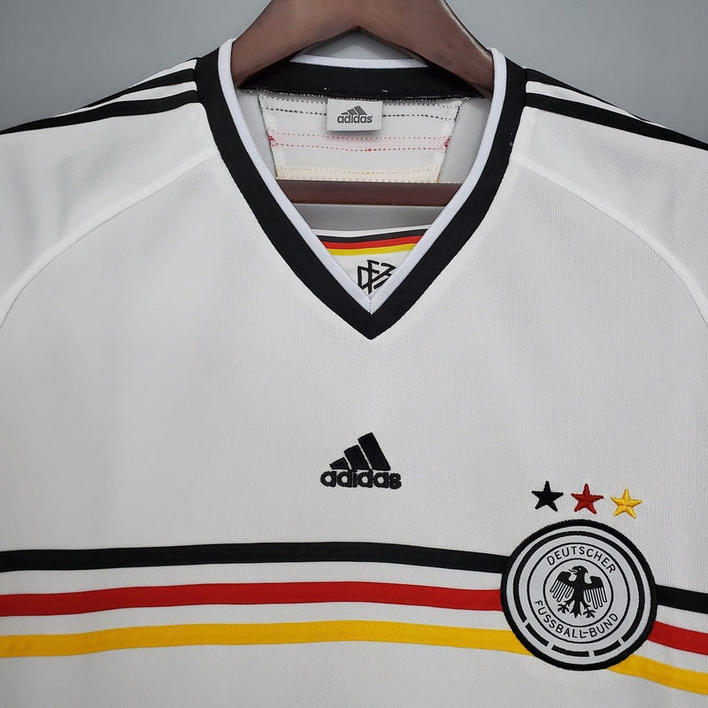 Camiseta retro de la selección alemana I Home 1998 Adidas para hombre - Blanca