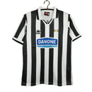 Camiseta retro de aficionado de la Juventus I 94/95 para hombre - Blanco y negro