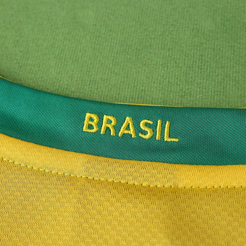 Camiseta retro de local de la selección brasileña 2006 para hombre - Amarilla
