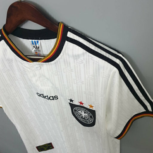 Camiseta retro de la selección alemana I Home 1996 Adidas para hombre - Blanca