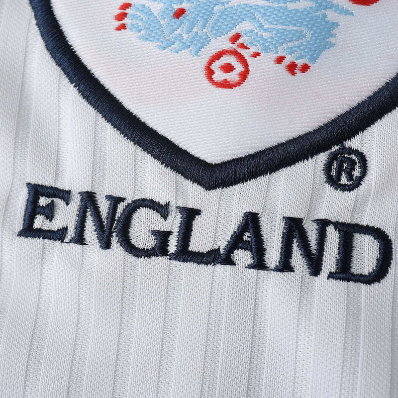 Camiseta retro de local de la selección nacional de Inglaterra de 1998 para hombre - Blanca