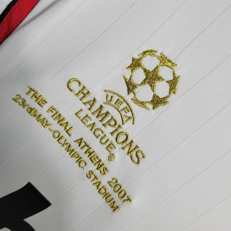 Camiseta retro de manga larga para hombre del Milan Away II 06/07 - Blanca