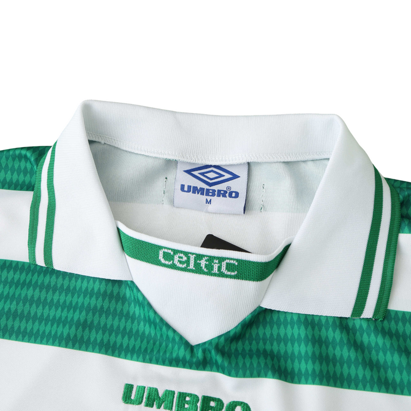 Camiseta retro local del Celtic 97/99 para hombre - Verde y blanco
