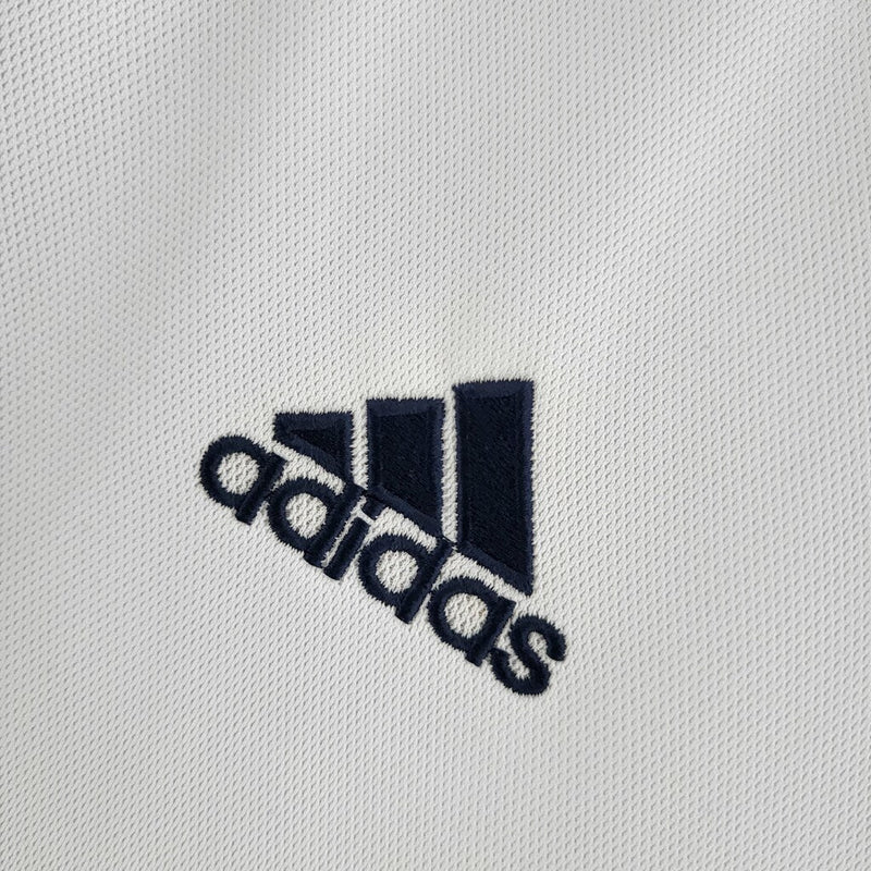 Camiseta retro de aficionado del Real Madrid 00/01 para hombre - Blanca