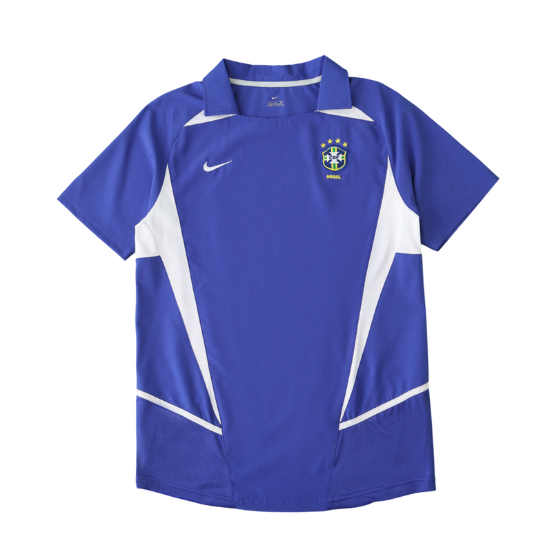 Camiseta retro Nike de la selección nacional de Brasil 2002 II para hombre - Azul