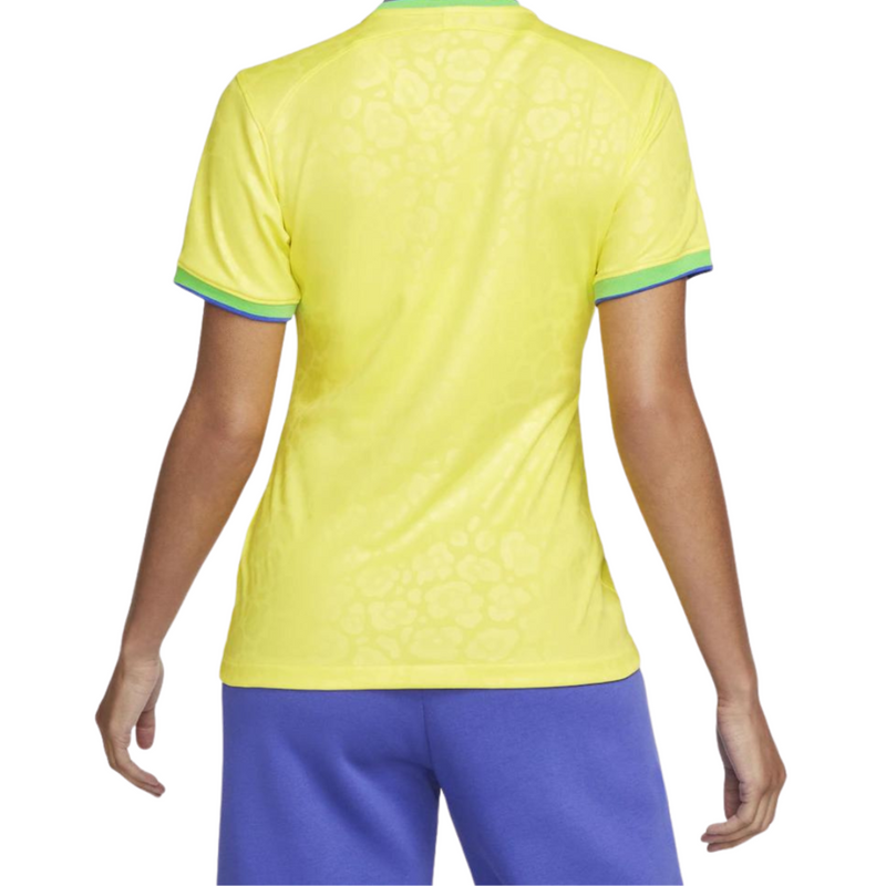 Camiseta Nike de local de la selección nacional de Brasil 2022 para mujer - Amarilla