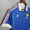 Camiseta Adidas de aficionado de Francia Retro I Home 1982 para hombre - Azul