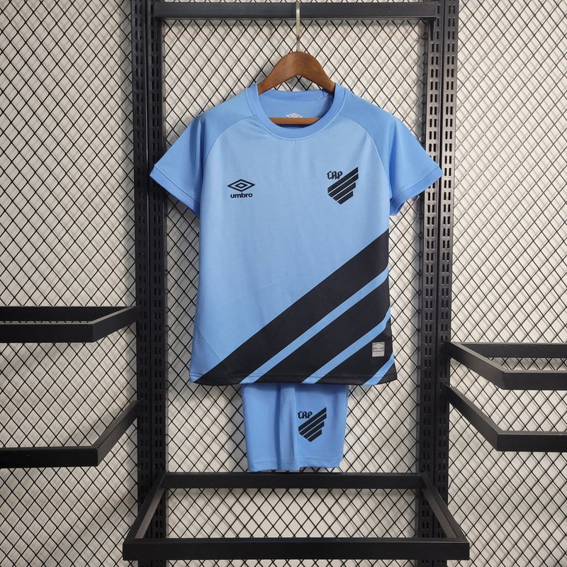 Camiseta y pantalón corto para niños del Athletico Paranaense 23/24 I - Azul