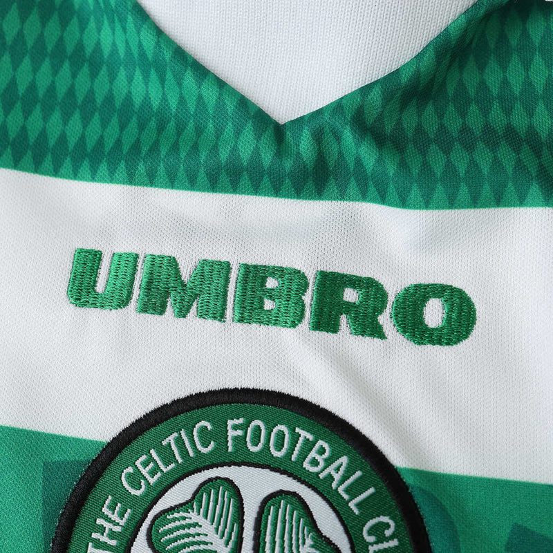 Camiseta retro local del Celtic 97/99 para hombre - Verde y blanco