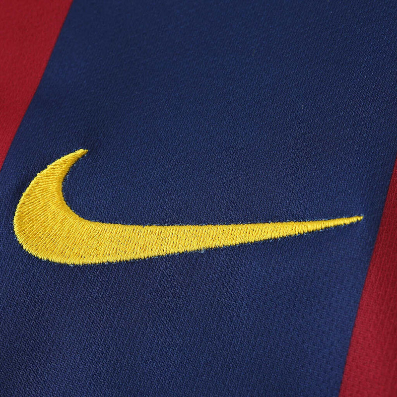 Camiseta retro de manga larga del Barcelona 14/15 para hombre