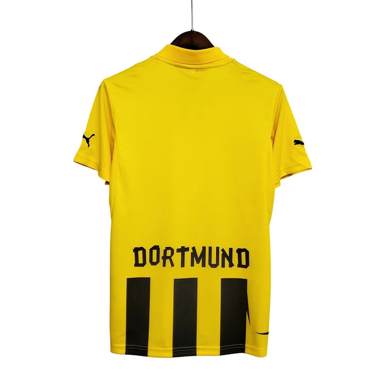 Camiseta retro de aficionado del Borussia Dortmund 12/13 para hombre de Puma - Amarilla