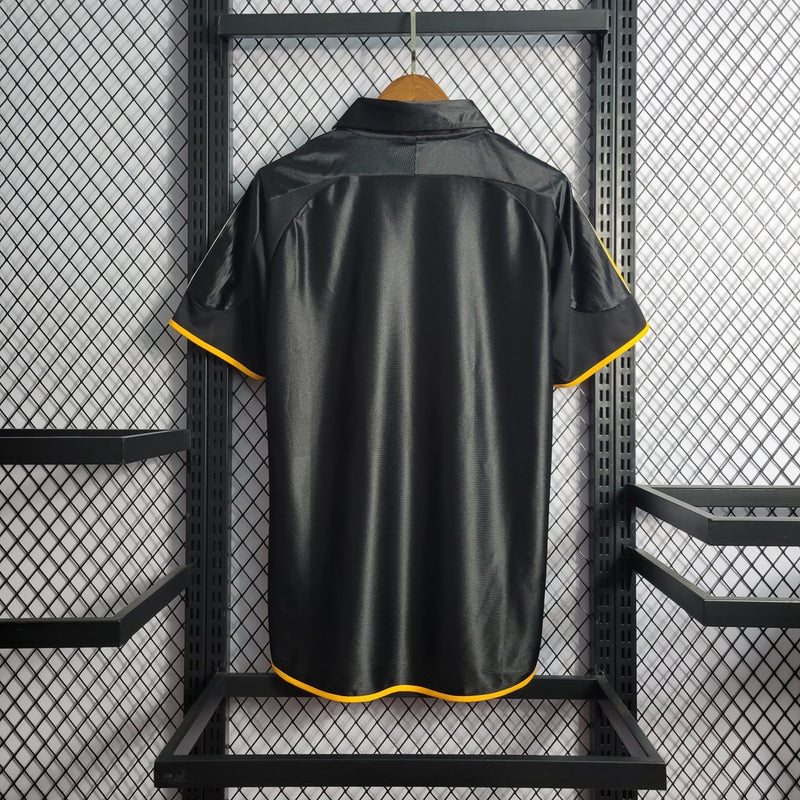 Camiseta retro de aficionado Adidas Real Madrid II 99/01 para hombre - Negra