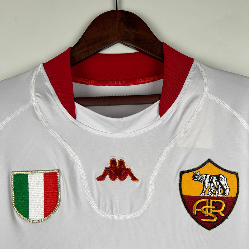 Camiseta Kappa Roma Retro Away II para hombre 01/02 - Aficionado - Blanco