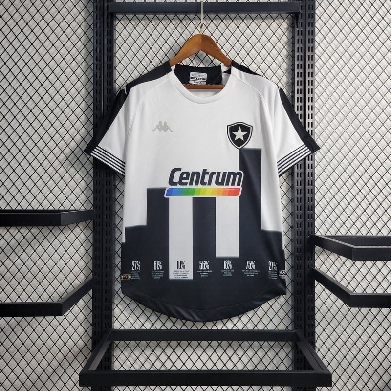 Camiseta de aficionado Kappa para hombre del Botafogo Black Consciousness 20/21 - Blanco y negro