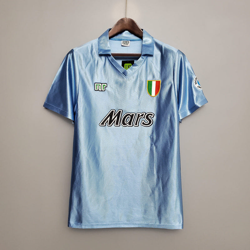 Camiseta retro de aficionado del Napoli 1990/91 para hombre - Azul