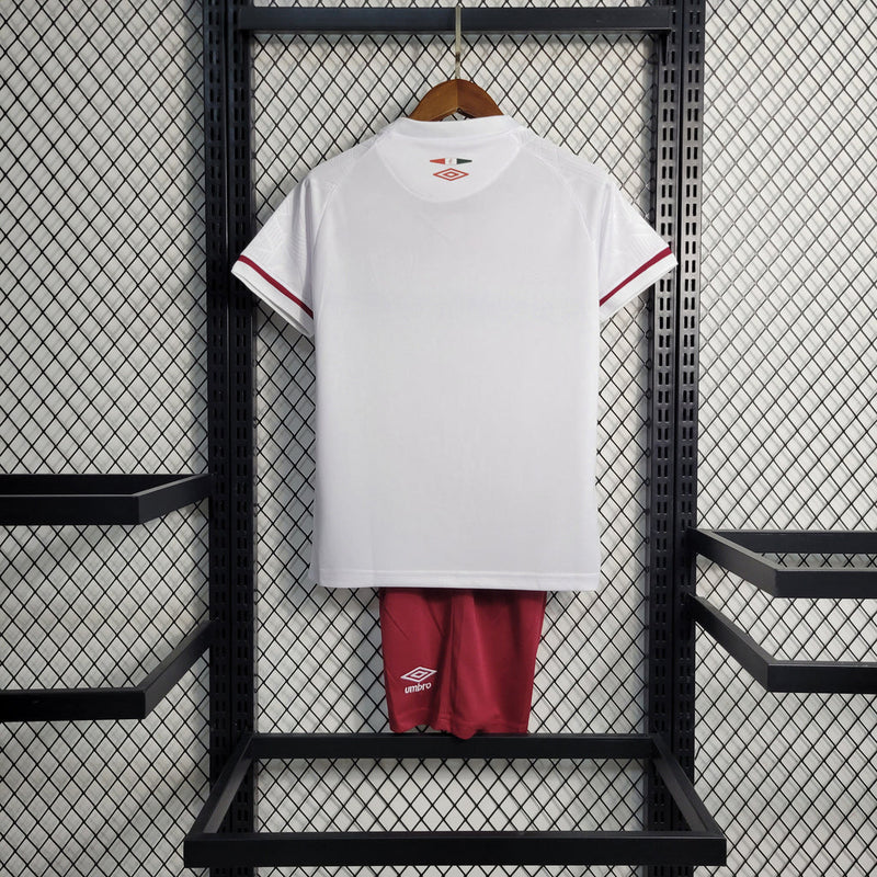 Camiseta y pantalón corto Fluminense 23/24 II para niños - Blanco