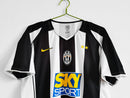 Camiseta retro de aficionado de la Juventus I 04/05 para hombre - Blanco y negro