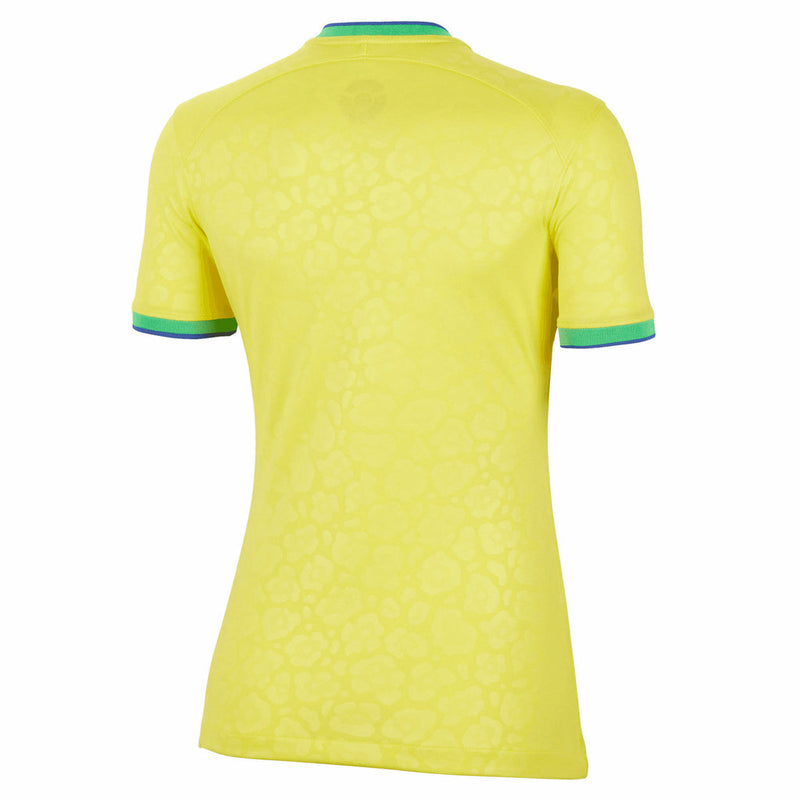 Camiseta Nike de local de la selección nacional de Brasil 2022 para mujer - Amarilla