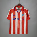 Camiseta retro Adidas para hombre del Atlético de Madrid 95/96 - Roja y blanca