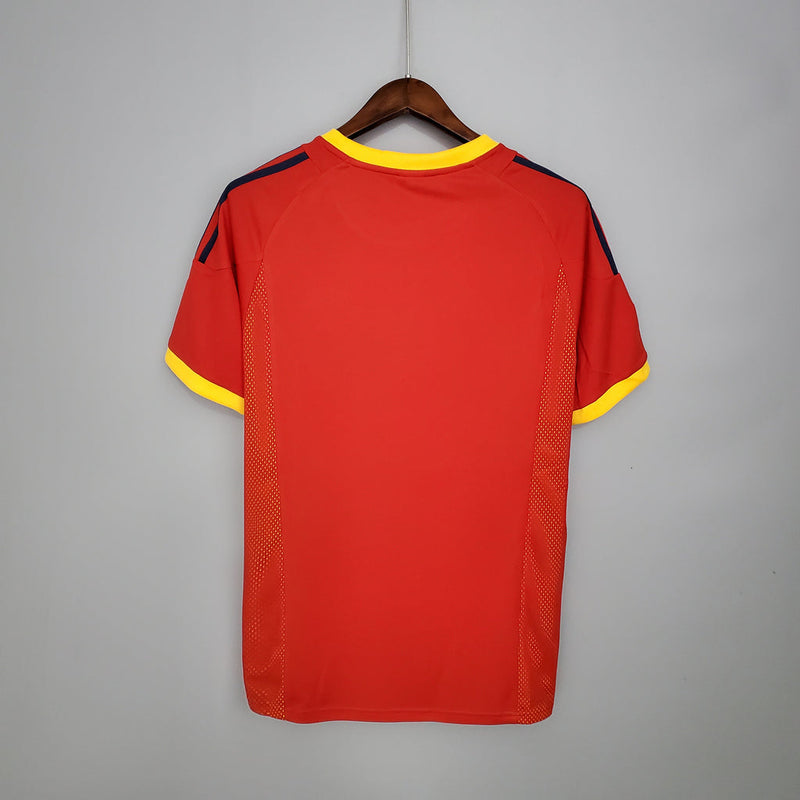 Camiseta retro de aficionado de la selección española 2002 (hombre) - Roja