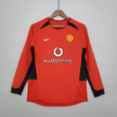 Camiseta retro de manga larga Nike para hombre del Manchester United 02/04 - Rojo
