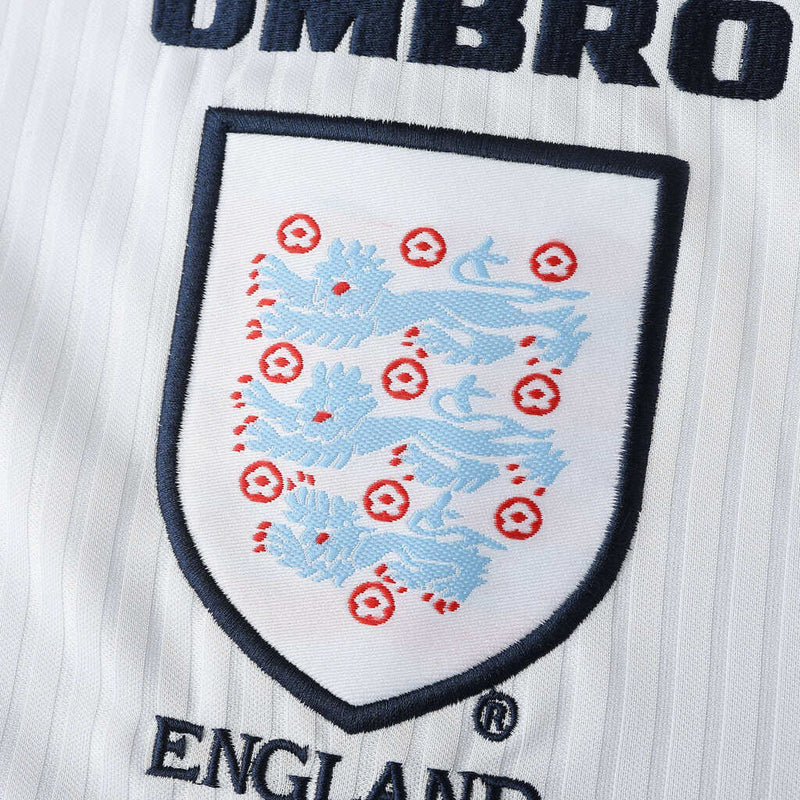 Camiseta retro de local de la selección nacional de Inglaterra de 1998 para hombre - Blanca