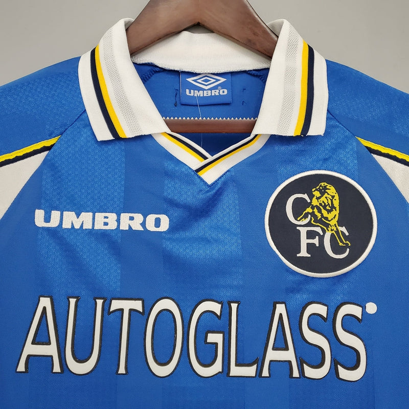 Camiseta retro de aficionado del Chelsea 97/99 para hombre - Azul